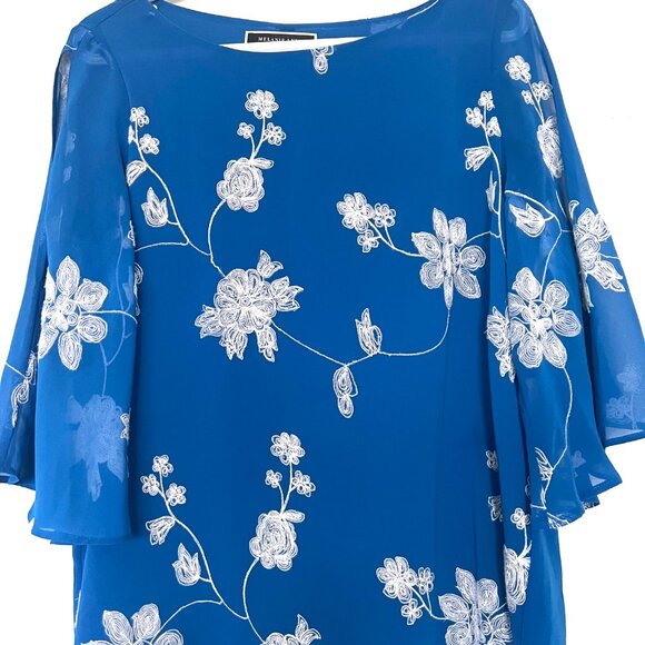 Mlanie lyne Royal Blue size small blouse - Picture 2 of 5